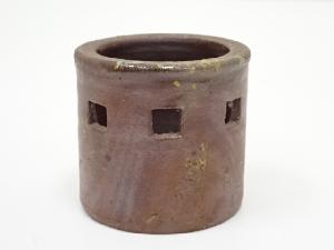 新右ェ門造　焼締蓋置